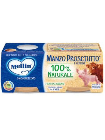 Mellin Omocarne 2x80 Gr Manzo/ Prosciutto