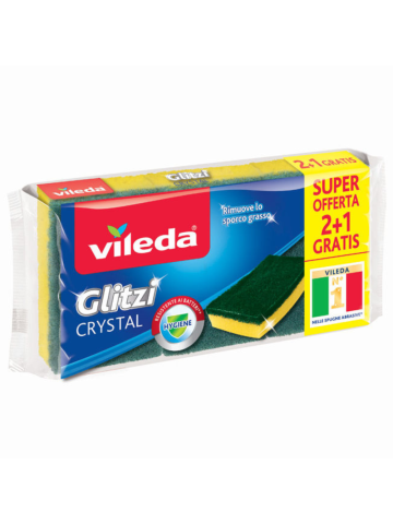 Spugna Abrasiva Vileda 2+1 Glitzi Crystal Verde 