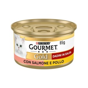 Cibo Gatti Gourmet Gold 85G Dadini Salmone E Pollo