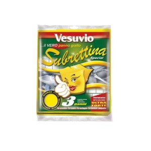 Panno Subrettina Vesuvio Giallo 3Pz Special