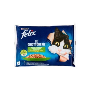 Cibo Gatti Felix Le Ghiottonerie 85G 4Pz Manzo E Carote