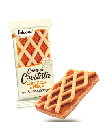 Crostata falcone 240g multipack x4pz albicocca e pesca