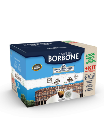 Cialde caffe'borbone 50pz decisa con kit