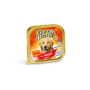 Carne Cane Gran Bonta' 150G Vaschetta Con Manzo