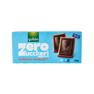 Biscotti Gullon 150gr Zero Zuccheri Choco Tablet Cioccolato Fondente