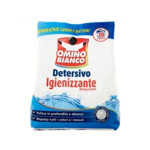 Detersivo Lavatrice Ominobianco 1100G 20 Misurini Igienizzante