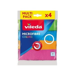 Panno Microfibra Vileda 4Pz Colori Assortiti