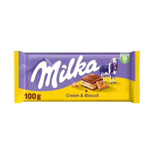 Milka Cream and Biscuit 100g