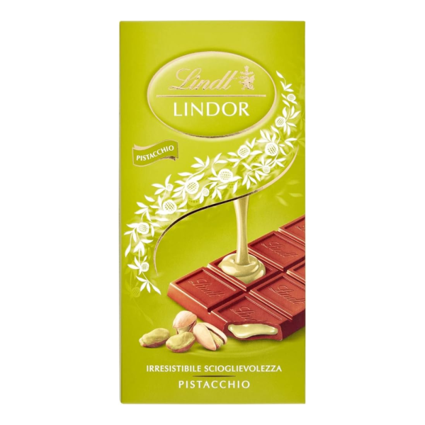 Tavoletta Lindor 100g Cioccolato Latte Con Pistacchio