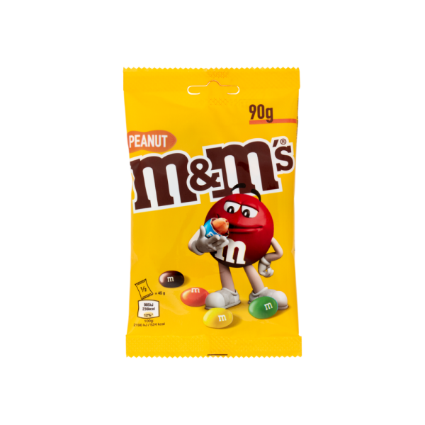 m&m's al cioccolato con arachidi pouch 90gr