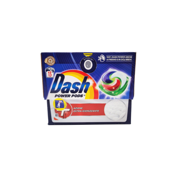 Detersivo lavatrice dash pods 13pz power extra igienizzante