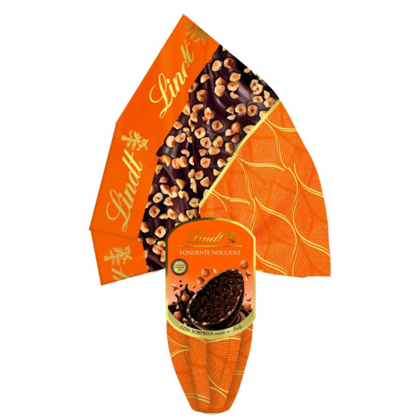 Uovo LINDOR Cioccolato Fondente con Nocciole Piemonte IGP 320g