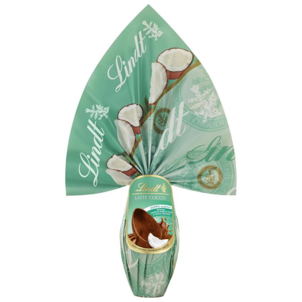 Uovo LINDOR cioccolato al latte con scaglie di Cocco 250 gr
