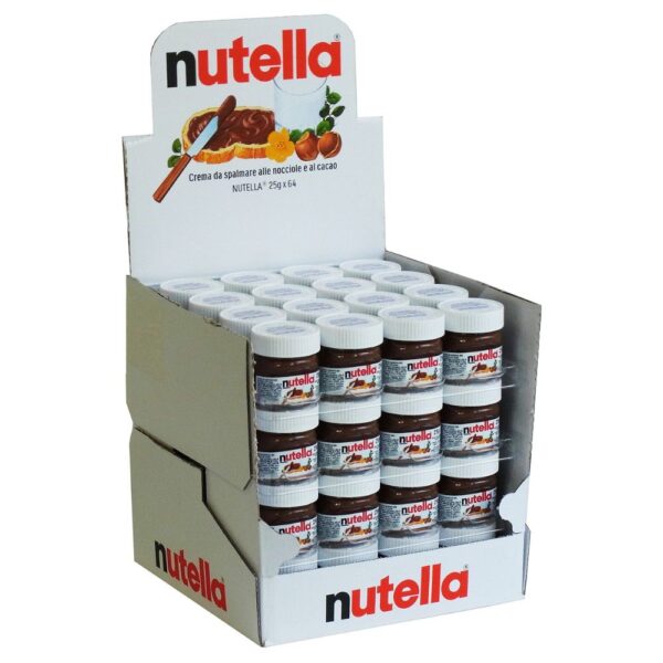 Nutella - Crema Spalmabile alle Nocciole e Cacao, Senza Glutine, 32 Vasetti da 25 gr