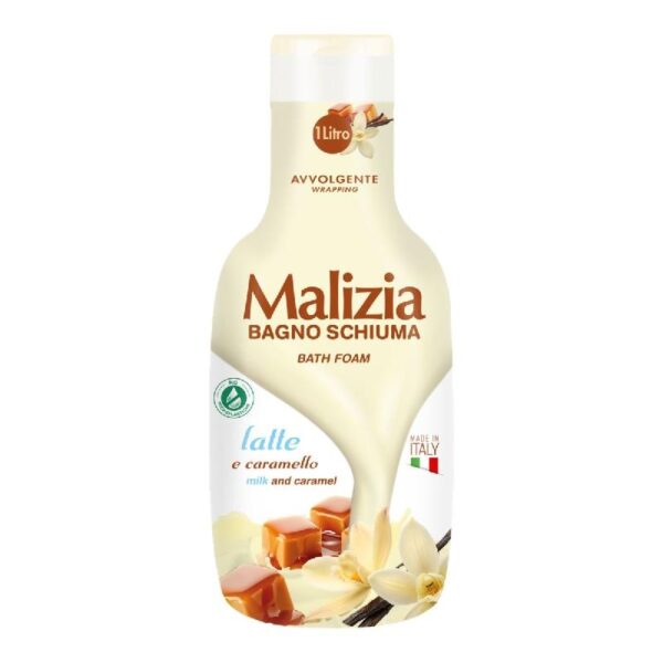 Bagnoschiuma Malizia 1lt Latte e Caramello